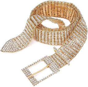 img 4 attached to Dubulle Rhinestone Crystal Bridesmaid Waistband Women's Accessories for Belts