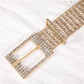 img 3 attached to Dubulle Rhinestone Crystal Bridesmaid Waistband Women's Accessories for Belts