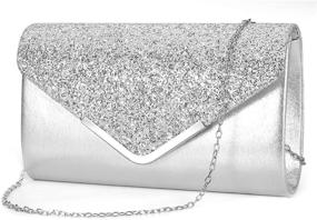 img 4 attached to 👛 ZIUMUDY Women's Sparkle Evening Bags: Glittering Envelope Clutches for a Stylish Wedding