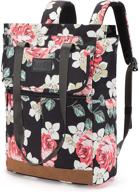 🎒 orvilly flower backpack purse, stylish college school travel casual daypack bookbag, work shopping small bag lightweight for men, girls, boys, students - fits 14 inch laptop, netbook logo