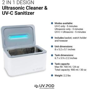 img 3 attached to Ultrasonic UV Sanitizer Professional Eyeglasses