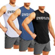 💪 ultimate performance: gym revolution men's athletic gym muscle tank tops for bodybuilding & fitness workouts logo