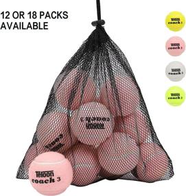 img 3 attached to 🎾 Teloon Pressureless Tennis Balls for Training - 12 or 18 Count with Mesh Carry Bag, Available in 4 Colors - Ideal Exercise Balls for Beginners