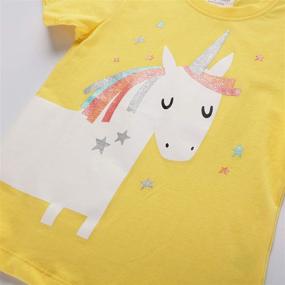 img 2 attached to 🦄 Ultra Soft Unicorn T-Shirt for Toddler Girls – Premium Cotton & Short-Sleeve Tee by EULLA