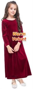 img 4 attached to 👗 GAZIAR Girls Maxi Velvet Dress: Elegant Yet Versatile for Parties, Weddings & Holidays!