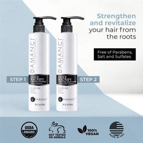 img 2 attached to 🌿 DAMANCI Smoothing Shampoo & Hydrating Conditioner Kit: Paraben Salt & Sulfate Free Formula, Collagen & Natural Herbal Extracts, 8 Oz Pack, for Dry, Damaged, or Frizzy Hair - Ideal for Daily Routines, All Hair Types