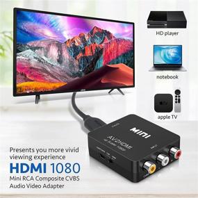 img 1 attached to Преобразователь RCA в HDMI - Мини композитный CVBS в адаптер HDMI 1080p.