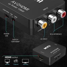 img 3 attached to Преобразователь RCA в HDMI - Мини композитный CVBS в адаптер HDMI 1080p.