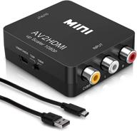 преобразователь rca в hdmi - мини композитный cvbs в адаптер hdmi 1080p. логотип