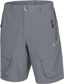 img 3 attached to Versatile and Efficient: Little Donkey Andy Men's Stretch Quick Dry Cargo Shorts for Hiking, Camping, and Travel