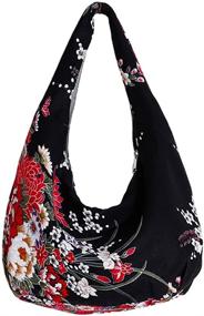 img 4 attached to 👜 Яркая многоцветная этническая сумка на плечо из полиэстера - модная круглая сумка для женщин