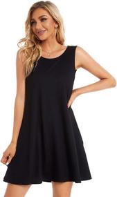 img 2 attached to 👗 Sleeveless T-Shirt Dress with Pockets - Women's Clothing for Sundresses