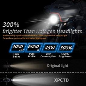 img 3 attached to DOT Approved 7 Inch LED Headlight with DRL Light Halo Bulb Kit - Perfect for Touring 🔦 Street Glide, Road King, Ultra Classic, Electra Glide, FatBoy, Tri CVO, Heritage Softail, Slim Deluxe, and Switchback - Black