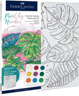 🎨 faber-castell tropical watercolor paint by number kit: relaxing and easy painting experience for adults - incredible arts and crafts activity logo