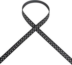 img 1 attached to 10-Yard Spool of Ribbli Grosgrain Polka Dot Craft Ribbon, 3/8 Inch Width, Black with White Dots - Ideal for Gift Wrapping, Party Decor, Crafting, and Sewing Purposes