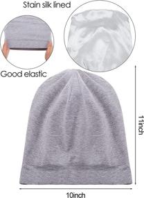 img 3 attached to 🎩 Satinior Women's Satin Lined Slouchy Beanie - 4 Pack Sleep Cap Slap Hat