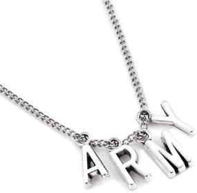 img 4 attached to 📿 Trendy Kpop BTS Jewelry: ARMY Letter Necklace for Unisex Fashion | Bangtan Boys A.R.M.Y Pendant