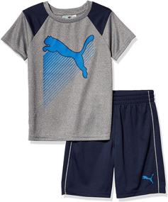 img 2 attached to Comfortable and Stylish: PUMA Boys T-Shirt in Heather Grey – Ideal Clothing Set for Boys