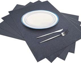 img 4 attached to 🔥 Gray Heat Resistant Placemats Set by ArtanHome