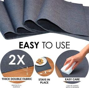 img 3 attached to 🔥 Gray Heat Resistant Placemats Set by ArtanHome