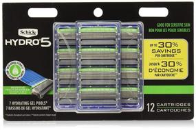 img 2 attached to 🪒 Schick Hydro 5 Men's Sensitive Razor Blade Refills - 12 Count, Unboxed