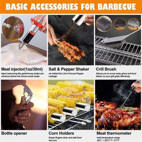 img 1 attached to 🔥 SuperLee 30 Piece BBQ Grill Tools Set, Durable Stainless Steel Barbecue Accessories Set with Carry Bag, Full Outdoor/Indoor Grilling Utensil Gift Set for Camping, Men, and Women