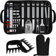 🔥 superlee 30 piece bbq grill tools set, durable stainless steel barbecue accessories set with carry bag, full outdoor/indoor grilling utensil gift set for camping, men, and women logo