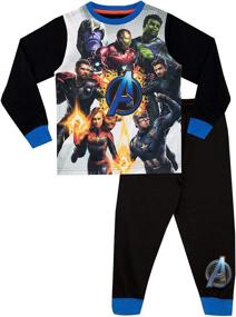img 4 attached to Avengers Boys Pajamas Black Size
