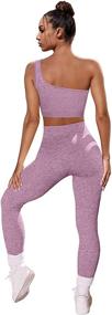 img 3 attached to 🏋️ OYS Women's 2 Piece Workout Sets - Seamless High Waist Yoga Leggings with Running Sports Bra - Ideal Gym Clothes and Outfits