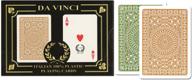 🃏 da vinci palermo 100% plastic playing cards: bridge size regular index, 2 deck set with hard shell case, cut cards included логотип