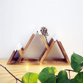 img 3 attached to 🌲 Gibbous Nimbus Wooden Mountain Shelf: Enhance Your Woodland Nursery with Rustic Cabin-inspired Decor and Unique Crystal Display