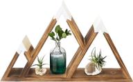 🌲 gibbous nimbus wooden mountain shelf: enhance your woodland nursery with rustic cabin-inspired decor and unique crystal display logo