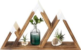 img 4 attached to 🌲 Gibbous Nimbus Wooden Mountain Shelf: Enhance Your Woodland Nursery with Rustic Cabin-inspired Decor and Unique Crystal Display