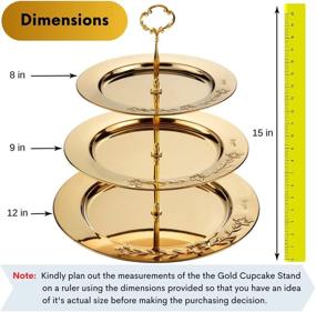 img 2 attached to 🍰 StandGold Dessert & Pastry Stand - Three Decorative Tiers