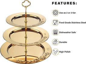 img 1 attached to 🍰 StandGold Dessert & Pastry Stand - Three Decorative Tiers