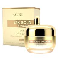 💆 24k gold & collagen firming day cream by azure – moisturize, illuminate & lift, reduce wrinkles & fine lines – anti aging & toning formula, made in korea – 50ml logo