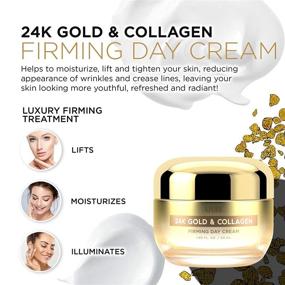 img 1 attached to 💆 24K Gold & Collagen Firming Day Cream by AZURE – Moisturize, Illuminate & Lift, Reduce Wrinkles & Fine Lines – Anti Aging & Toning Formula, Made in Korea – 50mL