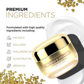 img 3 attached to 💆 24K Gold & Collagen Firming Day Cream by AZURE – Moisturize, Illuminate & Lift, Reduce Wrinkles & Fine Lines – Anti Aging & Toning Formula, Made in Korea – 50mL