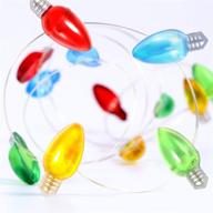 🎄 10ft 30 led battery powered colorful bulbs string lights with 8 modes - christmas & new years light decoration for home, bedroom, parties, diy projects & winter birthdays логотип