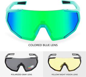 img 1 attached to Polarized Cycling Sunglasses Interchangeable Glasses