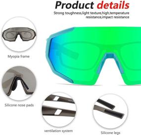 img 3 attached to Polarized Cycling Sunglasses Interchangeable Glasses