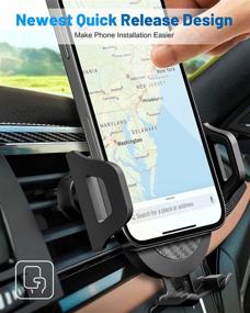 img 1 attached to 🚘 Universal Car Phone Holder Mount - Hands Free Air Vent Cell Phone Car Holder for iPhone 12/12 Pro/12 Pro Max/11, Samsung Galaxy S20, and More