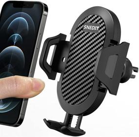 img 4 attached to 🚘 Universal Car Phone Holder Mount - Hands Free Air Vent Cell Phone Car Holder for iPhone 12/12 Pro/12 Pro Max/11, Samsung Galaxy S20, and More