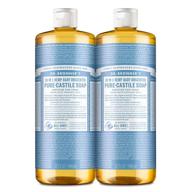 👶 dr. bronner's pure-castile liquid soap (baby unscented, 32 ounce, 2-pack) - organic, multipurpose soap for sensitive skin, babies, and more - no fragrance added! logo