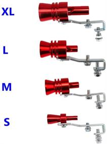 img 3 attached to 🚗 Enhance Your Car or Motorcycle Exhaust with MASO Universal Blow-Off Valve Turbo Sound Whistle (Red/XL)