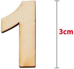 img 3 attached to 🔡 Hslife 180Pcs Natural Color Wooden Letters and Numbers for DIY Craft Wedding Party Home Decor