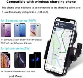 img 3 attached to 📱 Wireless Charging Motorcycle Phone Holder: Waterproof 10W Mount for Samsung, iPhone, & More. Ideal for Motorcycles, ATVs, Scooters, and Snowmobiles!