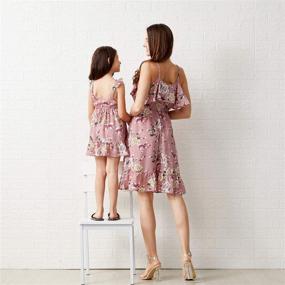 img 2 attached to IFFEI Mommy and Me Dress: Strappy Summer Floral Matching Outfit for Mother and Daughter