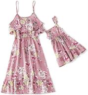 iffei mommy and me dress: strappy summer floral matching outfit for mother and daughter logo