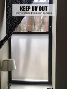 img 1 attached to 🔒 Enhanced Home Security and Privacy with Matte White Privacy Window Film – Opaque Frosted Glass Tint Static Cling Treatment | Daylight Illumination | Heat Control | UV Prevention | Easy Removal | 17.7x78.7 Inches